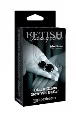 Вагинальные шарики Medium Black Glass Ben-Wa Balls из стекла пепельные — купить в секс-шопе LoveDoctor