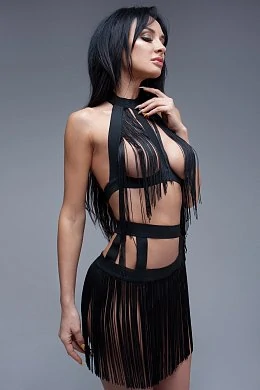 Комплект Джага из эластичных лент с бахромой OS — купить в секс-шопе LoveDoctor