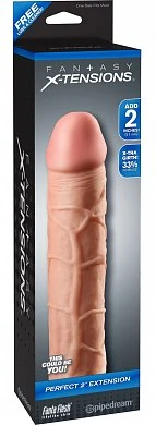 Насадка Fantasy X-tensions Perfect 2'' Extension телесная — купить в секс-шопе LoveDoctor