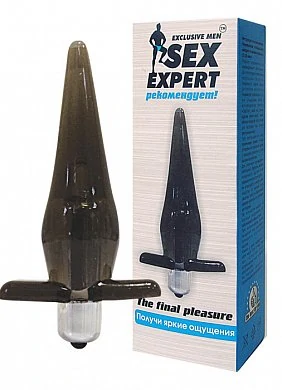 Анальная вибровтулка черная The final pleasure 10 см — купить в секс-шопе LoveDoctor