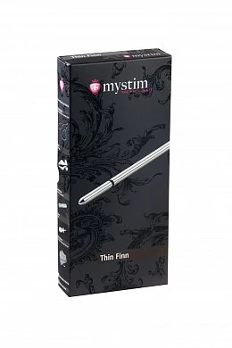 Электростимулятор уретры Mystim Thin Finn серебряный 25 см — фото 3