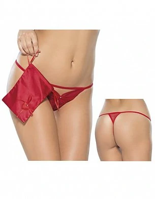 Стринги с сумочкой красные O/S — купить в секс-шопе LoveDoctor