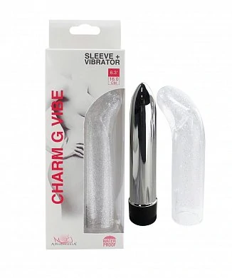 Мини-вибратор Charm G Vibe с насадкой прозрачный 16 см — купить в секс-шопе LoveDoctor