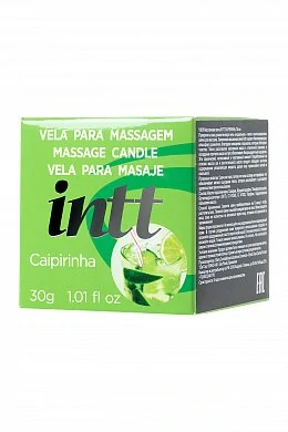 Массажная свеча для поцелуев INTT Caiprinha с ароматом лайма 30 мл — фото 2