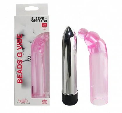 Мини-вибратор Beads G Vibe с насадкой розовый 16 см — купить в секс-шопе LoveDoctor