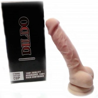 Фаллоимитатор с мошонкой на присоске Dildo силикон 18,5 см — фото 3
