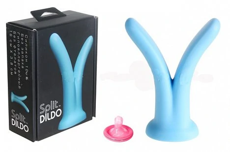 Сплит Дилдо SplitDildo голубой G-стимулятор-PS — купить в секс-шопе LoveDoctor