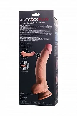 Фаллоимитатор Pipedream King Cock с мошонкой телесный 24,1 см — фото 9