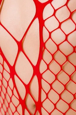 Костюм-сетка Passion Erotic line красный OS — фото 7