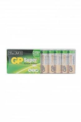 Алкалиновые батарейки GP Super Alkaline 15А АA 10 шт в пленке — фото 2