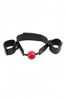 Кляп-наручники Breathable Ball Gag Restraint — фото 4
