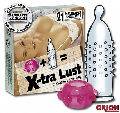 Презерватив Secura X-tra Lust 21 шт + насадка — купить в секс-шопе LoveDoctor