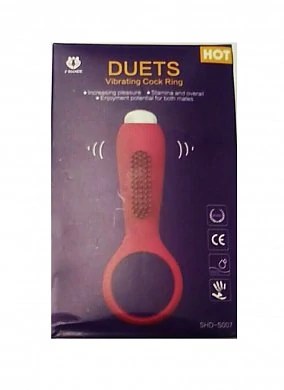 Виброкольцо силиконовое Duet vibrating розовое — фото 4