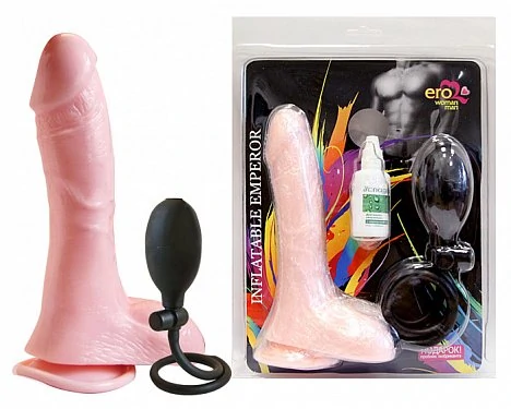 Фаллоимитатор с грушей на присоске Inflatable emperor 19 см — купить в секс-шопе LoveDoctor