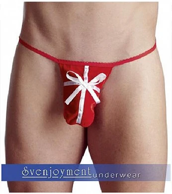 Стринги мужские Подарок красные S/L — купить в секс-шопе LoveDoctor