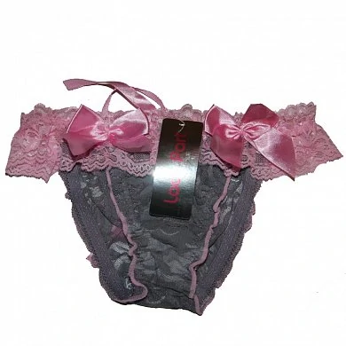 Трусики женские серые Lady Part — купить в секс-шопе LoveDoctor