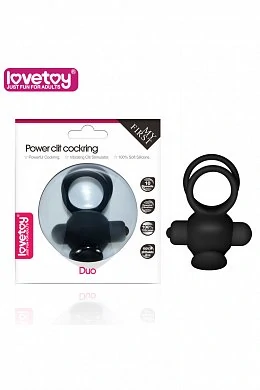 Виброкольцо черное LoveToy 6,5 см — купить в секс-шопе LoveDoctor