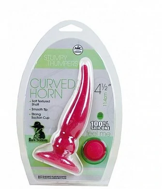 Анальная втулка Curved Horn красная 11.4 см — купить в секс-шопе LoveDoctor