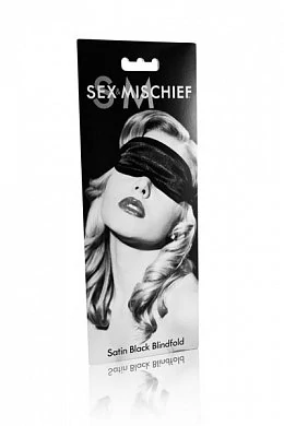 Маска черная S&M SATIN BLINDFOLD - BLACK — купить в секс-шопе LoveDoctor