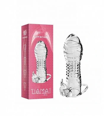 Насадка на пенис с вибропулей Tiamat прозрачная 14 см — купить в секс-шопе LoveDoctor