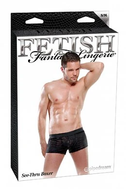 Мягкие прозрачные ажурные боксеры с поясом ввиде эластичного ремня