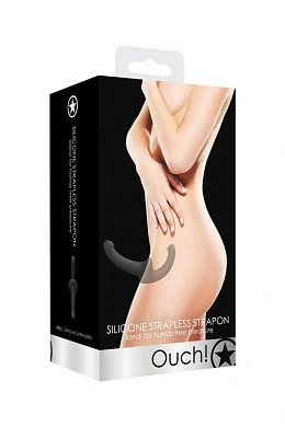 Безремневой страпон Silicone Strapless чёрный — купить в секс-шопе LoveDoctor