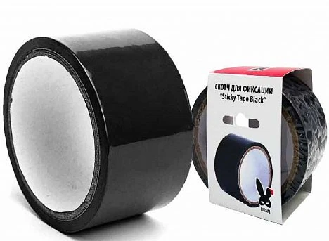 Скотч для фиксации Sticky tape Black черный — купить в секс-шопе LoveDoctor