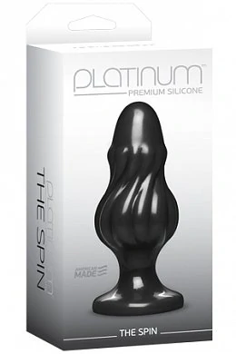 Анальная пробка Platinum Premium Silicone The Spin черная — купить в секс-шопе LoveDoctor
