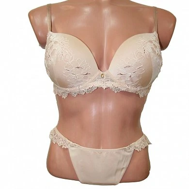 Комплект белья телесный с узором Balaloum 9307 — купить в секс-шопе LoveDoctor