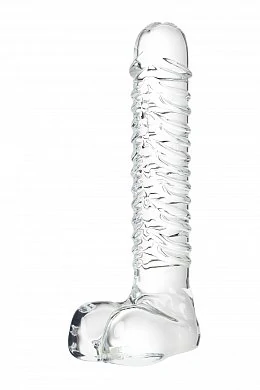 Нереалистичный фаллоимитатор Sexus Glass прозрачный 20 см — фото 2
