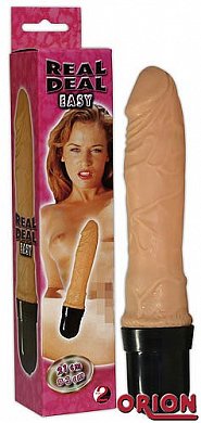 Упругий фаллос с вибратором для эротических игр и массажа вагинального отверстия. 