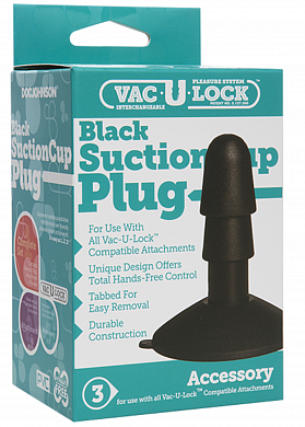 Плаг для страпон систем Vac-U-Lock Suction Cup Plug черный — купить в секс-шопе LoveDoctor