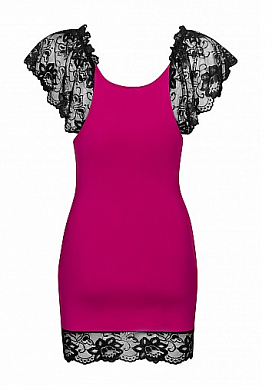 Комбинация и стринги Imperia Chemise Obsessive фуксия S/M — фото 3