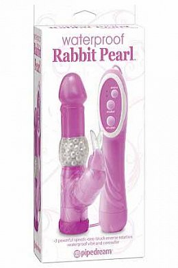 Водонепроницаемый вибратор хай-тек Rabbit Pearl розовый цвета. 