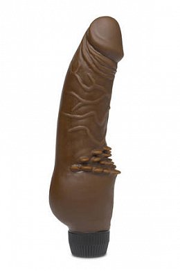 Многоскоростной вибромассажёр Jelly Chocolate Dream выполнен в виде фалоса шоколадного цвета. 