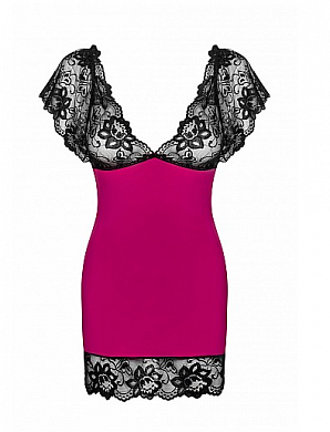 Комбинация и стринги Imperia Chemise Obsessive фуксия S/M — фото 2