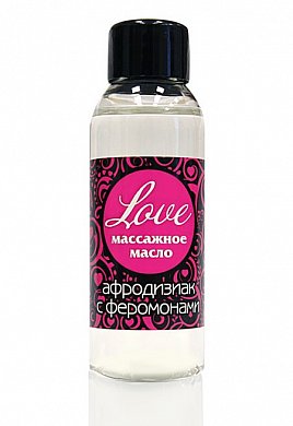 Масло массажное с феромонами «Love» для эротического массажа Обеспечивает длительное скольжение и п