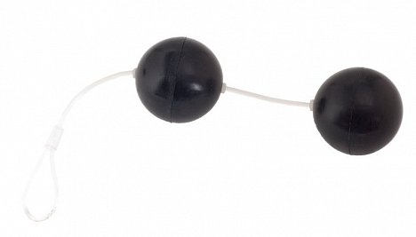 Шарики вагинальные диаметр 4,5 см. Материал: силикон. Цвет: черные.
